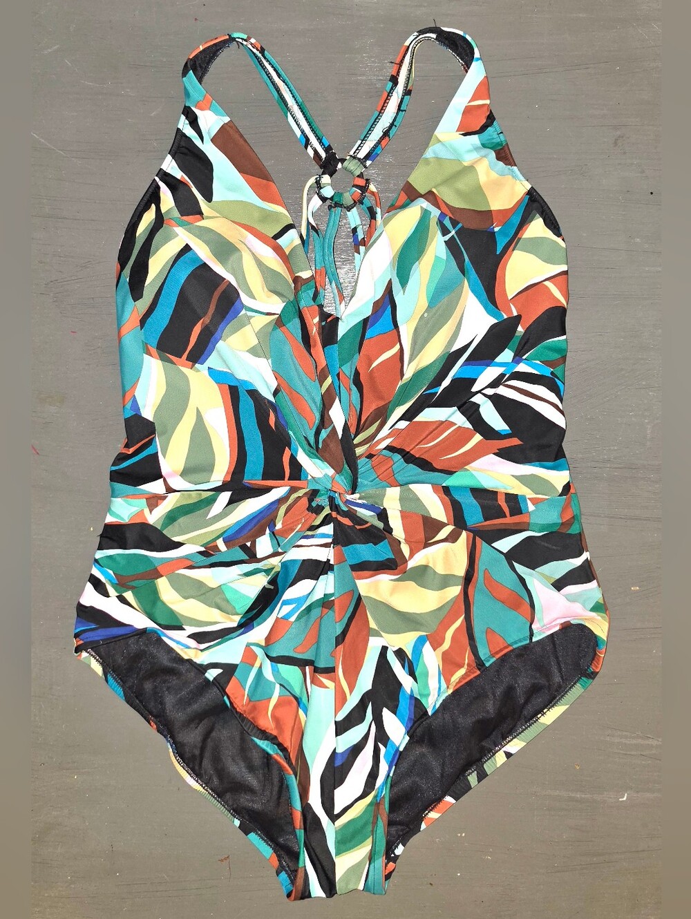 Magicsuit Size 16 Tropical Print Tummy Control One Piece Swimsuit